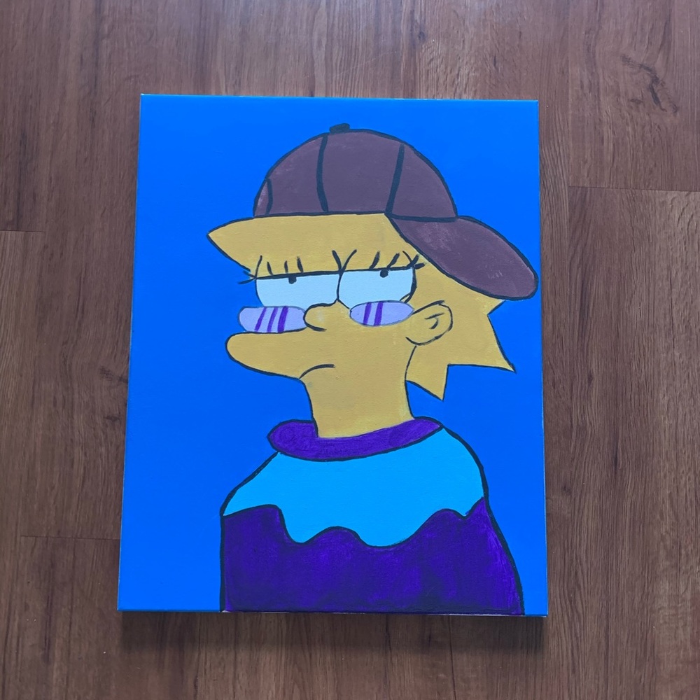 Lisa Simpson | HandPainted Artisty Room art